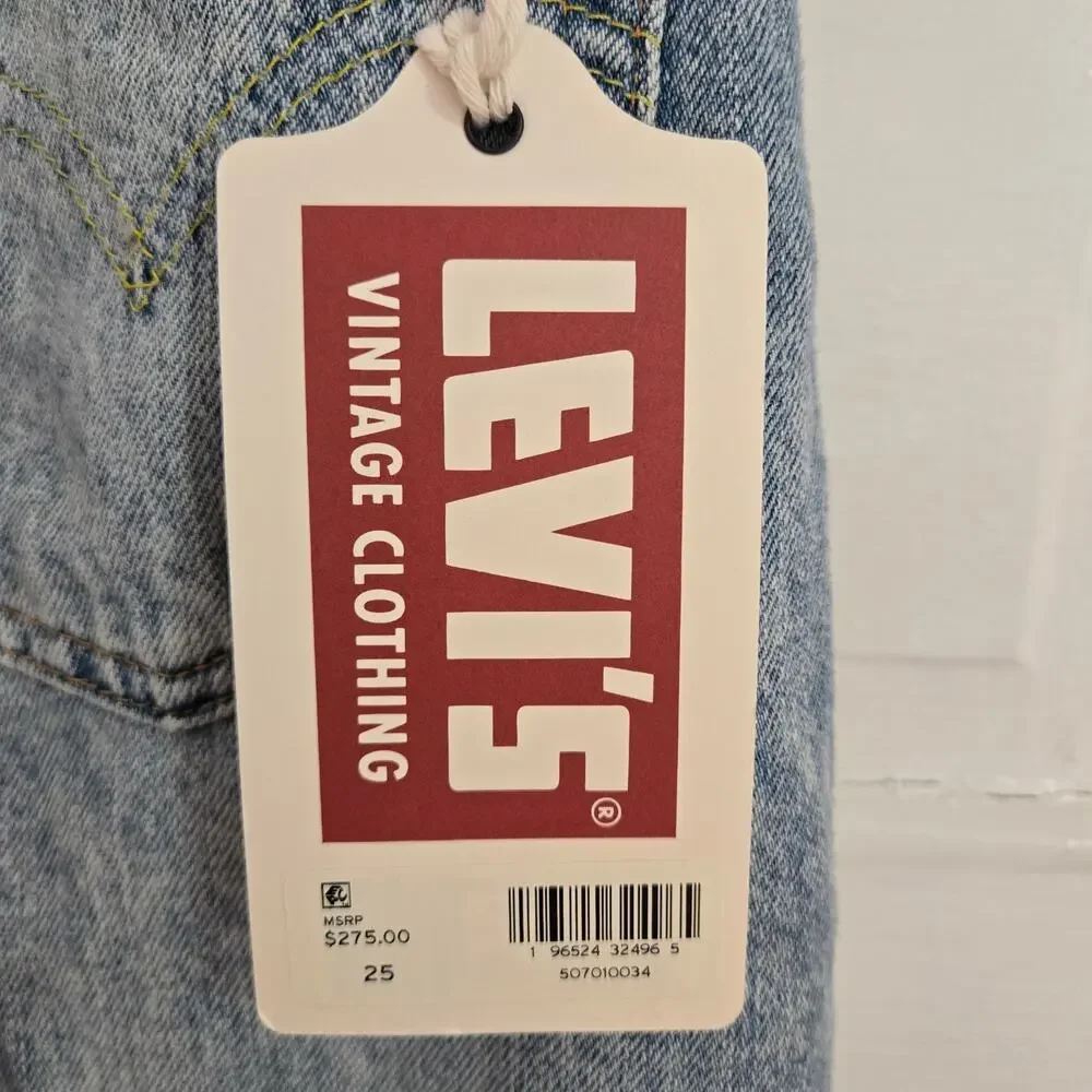 Levi's Vintage 1950's 701 Women's Jeans BIG E‎ Stone Wash Size 25 NWT - Picture 10 of 13